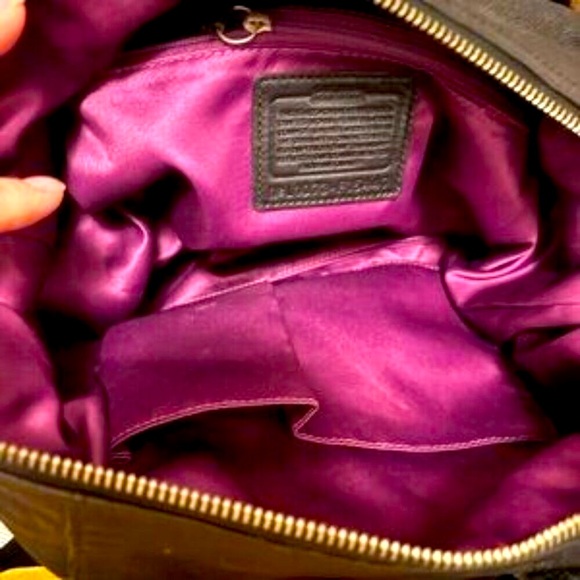 EUC - Coach Black Satchel with Pleated Detailing - Picture 5 of 9